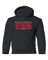 Nebraska Huskers Youth Hooded Sweatshirt - Nebraska Huskers Stripe N