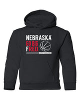 Nebraska Huskers Youth Hooded Sweatshirt - Nebraska Basketball - GO BIG FRED