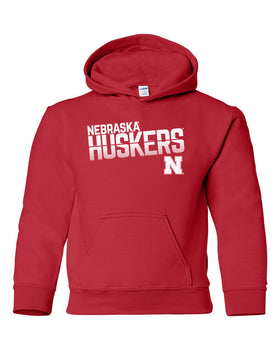 Nebraska Huskers Youth Hooded Sweatshirt - Huskers Stripe Fade