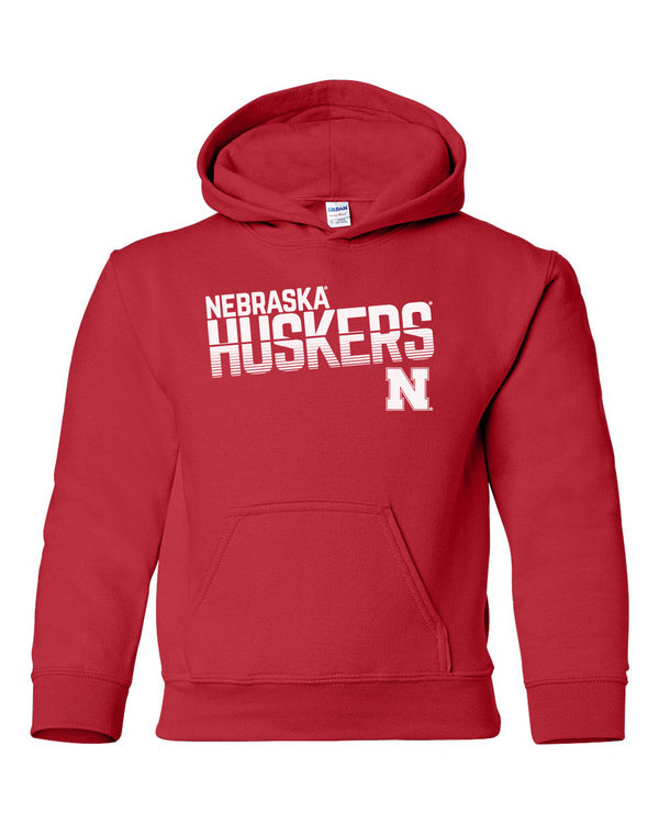 Nebraska Huskers Youth Hooded Sweatshirt - Huskers Stripe Fade