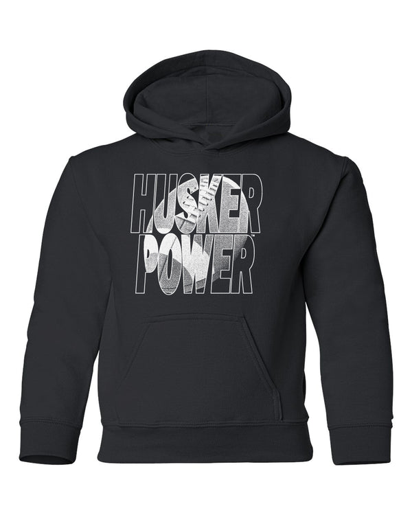 Nebraska Huskers Youth Hooded Sweatshirt - Husker Power Football