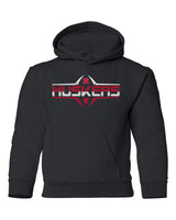 Nebraska Huskers Youth Hooded Sweatshirt - Striped HUSKERS Football Laces