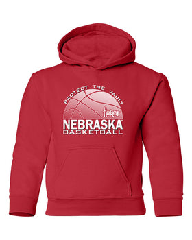 Nebraska Huskers Youth Hooded Sweatshirt - Nebraska Basketball Logo
