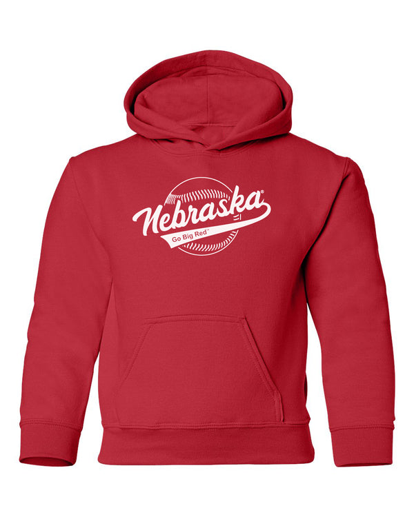 Nebraska Huskers Youth Hooded Sweatshirt - Script Nebraska Baseball