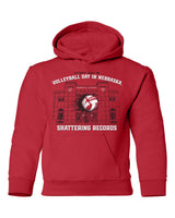 Nebraska Huskers Youth Hooded Sweatshirt - Volleyball Day in Nebraska
