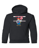 Nebraska Huskers Youth Hooded Sweatshirt - Nebraska Volleyball with Herbie Husker