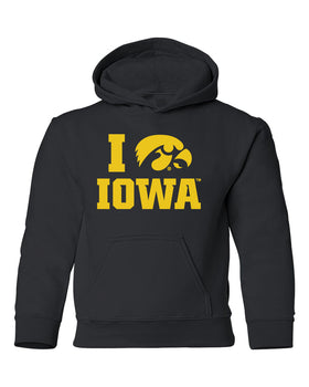 Iowa Hawkeyes Youth Hooded Sweatshirt - I Love IOWA