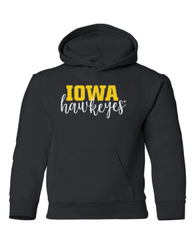 Iowa Hawkeyes Youth Hooded Sweatshirt - Iowa Script Hawkeyes