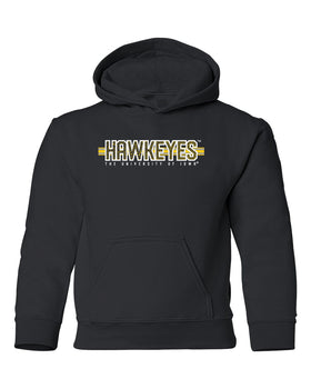 Iowa Hawkeyes Youth Hooded Sweatshirt - Hawkeyes Horizontal Stripe