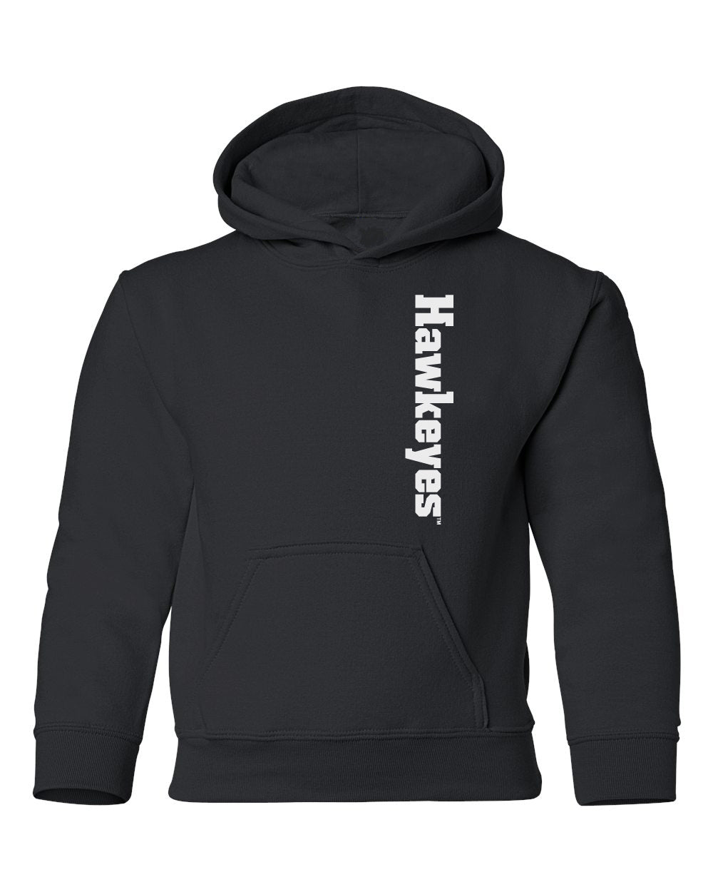Iowa Hawkeyes Youth Hooded Sweatshirt - Vertical Offset Hawkeyes