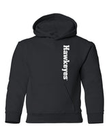 Iowa Hawkeyes Youth Hooded Sweatshirt - Vertical Offset Hawkeyes