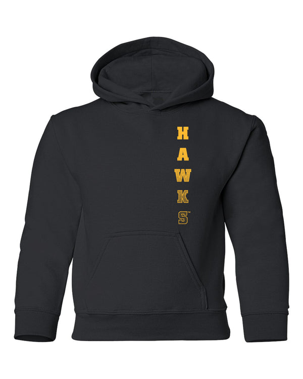 Iowa Hawkeyes Youth Hooded Sweatshirt - Vertical Hawks Fade