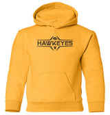 Iowa Hawkeyes Youth Hooded Sweatshirt - Striped Hawkeyes Football Laces