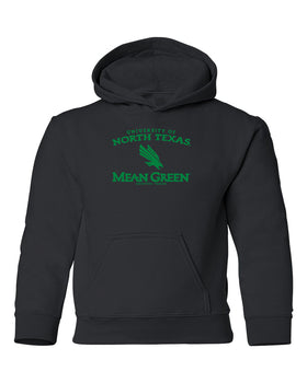 North Texas Mean Green Youth Hooded Sweatshirt - North Texas Arch Primary Logo