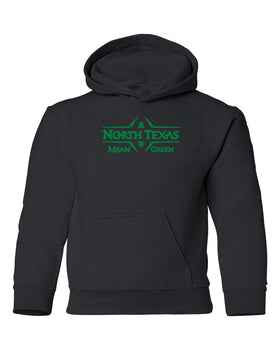North Texas Mean Green Youth Hooded Sweatshirt - North Texas Football Laces