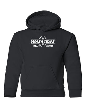 North Texas Mean Green Youth Hooded Sweatshirt - Mean Green Football Laces