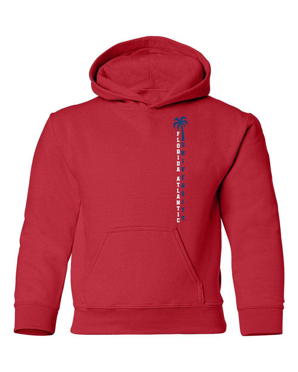 Florida Atlantic Owls Youth Hooded Sweatshirt - FAU Vertical Palm Tree