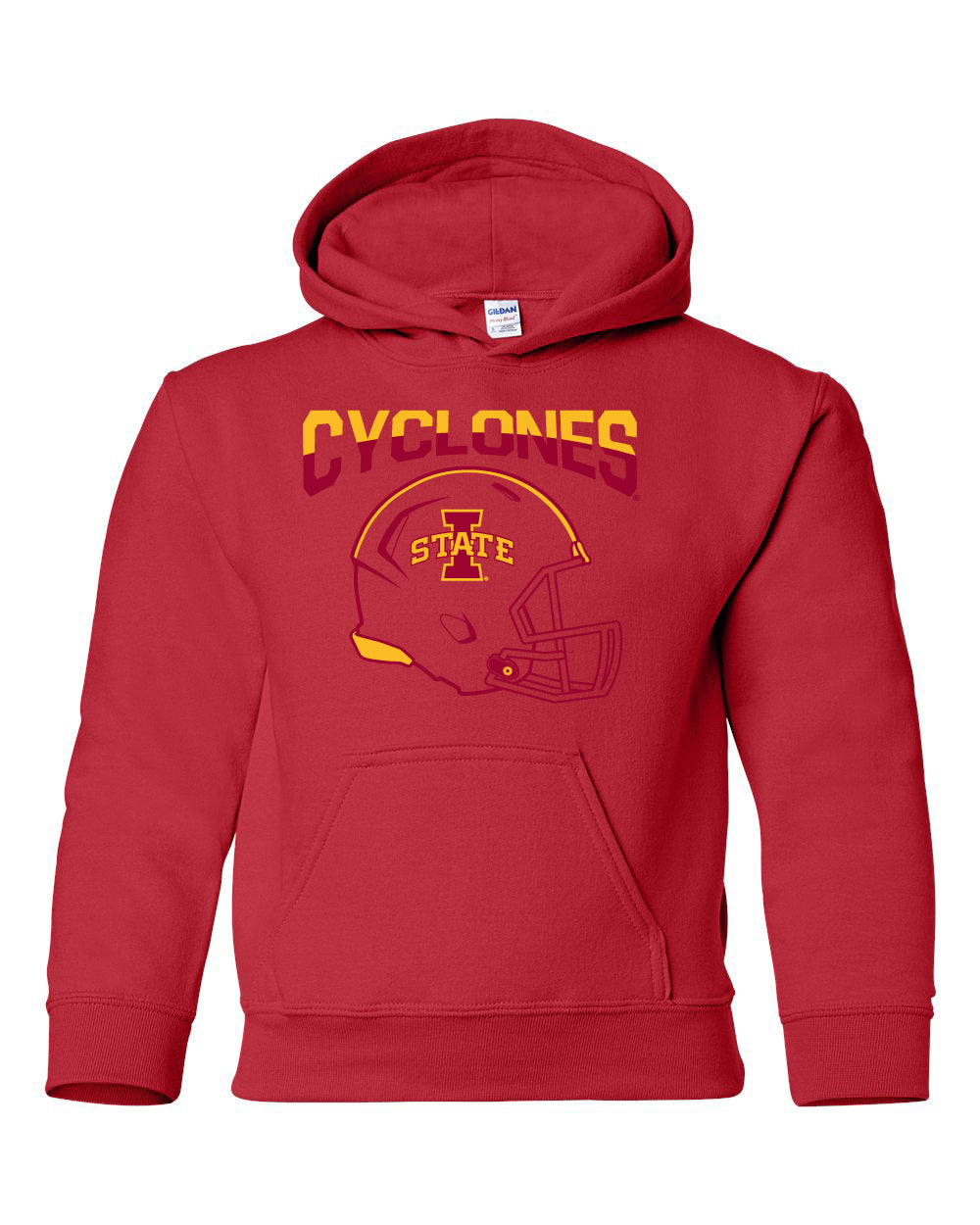 Iowa State Cyclones Youth Hooded Sweatshirt - ISU Cyclones Football Helmet