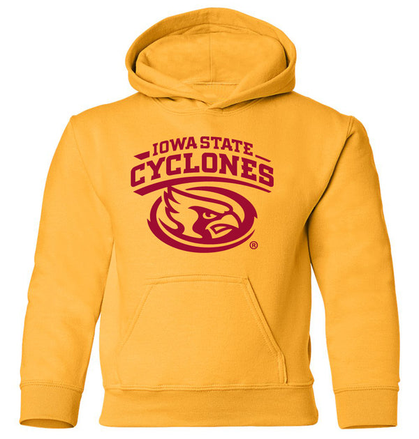 Iowa State Cyclones Youth Hooded Sweatshirt - Cy The ISU Cyclones Mascot Swirl