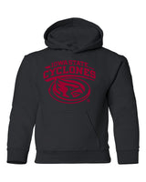 Iowa State Cyclones Youth Hooded Sweatshirt - Cy The ISU Cyclones Mascot Swirl