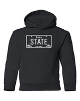 Iowa State Cyclones Youth Hooded Sweatshirt - Blackout Iowa State Cyclones License Plate