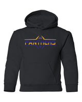 Northern Iowa Panthers Youth Hooded Sweatshirt - Striped UNI Panthers Football Laces