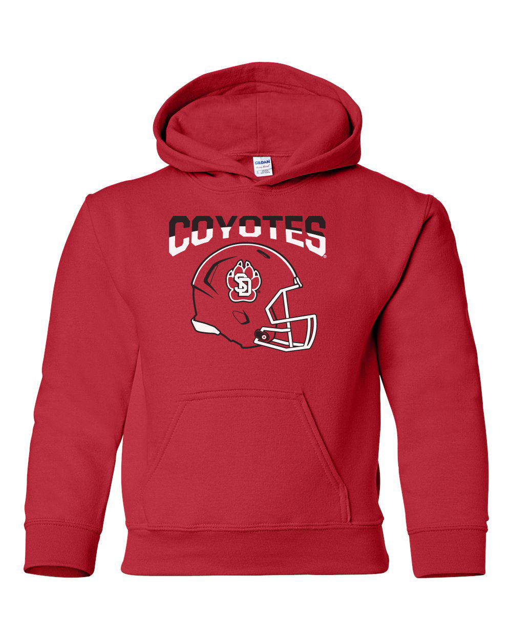 South Dakota Coyotes Youth Hooded Sweatshirt - USD Football Helmet