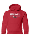 Miami University RedHawks Youth Hooded Sweatshirt - Hawk Head 3-Stripe