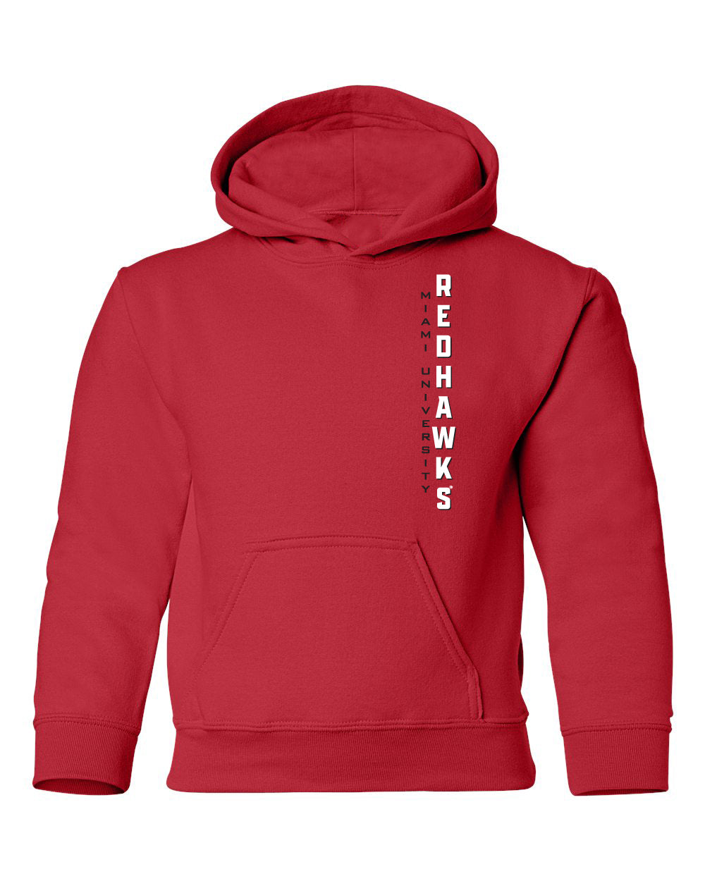 Miami University RedHawks Youth Hooded Sweatshirt - Vertical Miami Univeristy RedHawks