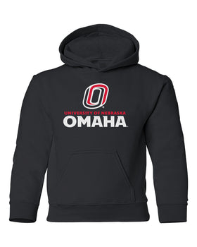 Omaha Mavericks Youth Hooded Sweatshirt - University of Nebraska Omaha with Primary Logo on Black