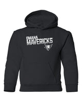 Omaha Mavericks Youth Hooded Sweatshirt - Mavericks Stripe Fade