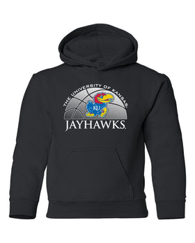 Kansas Jayhawks Youth Hooded Sweatshirt - Kansas Basketball Primary Logo