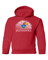 Kansas Jayhawks Youth Hooded Sweatshirt - Kansas Basketball Primary Logo