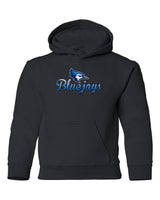 Creighton Bluejays Youth Hooded Sweatshirt - Script Bluejays Full Color Fade