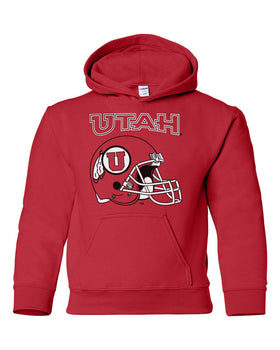 Utah Utes Youth Hooded Sweatshirt - Utah Utes Football Helmet