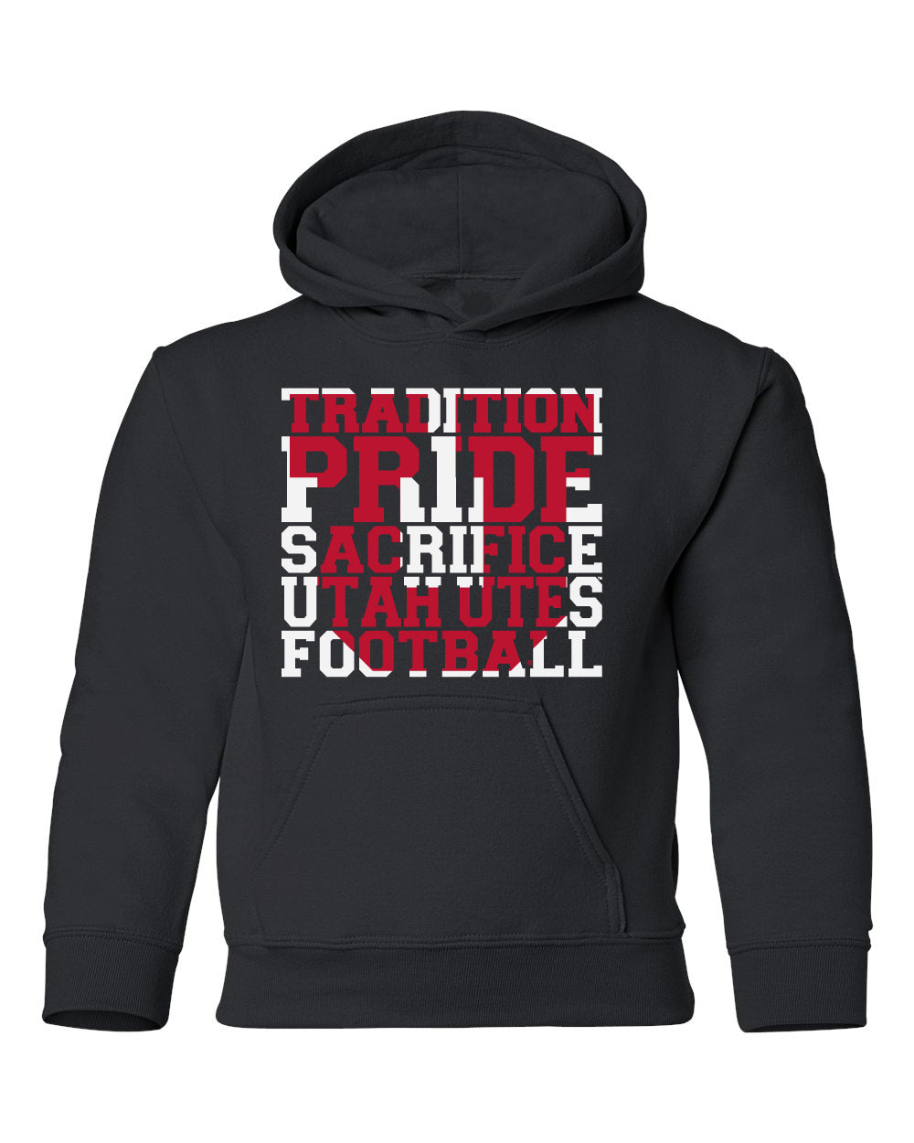 Utah Utes Youth Hooded Sweatshirt - Utah Utes Football Tradition
