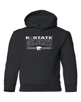 K-State Wildcats Youth Hooded Sweatshirt - Wildcats with 3-Stripe Powercat
