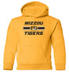 Missouri Tigers Youth Hooded Sweatshirt - Horiz Stripe Mizzou Tigers