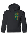 NDSU Bison Youth Hooded Sweatshirt - Bison Logo Vertical Stripe