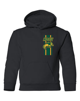 NDSU Bison Youth Hooded Sweatshirt - Bison Logo Vertical Stripe