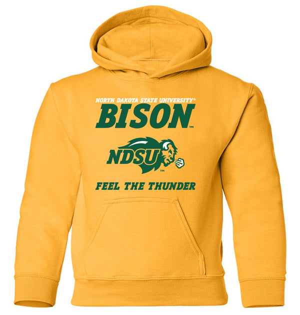 NDSU Bison Youth Hooded Sweatshirt - Bison Feel The Thunder