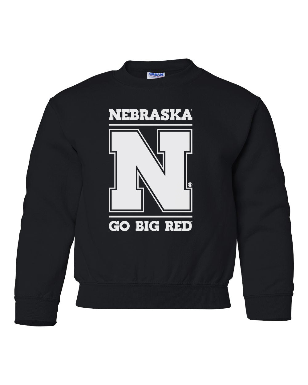 Nebraska Cornhuskers "Nebraska N GO BIG RED" Youth Crewneck Sweatshirt