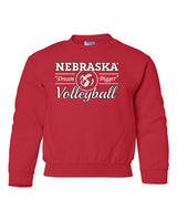 Nebraska Huskers Volleyball "Dream Bigger" Youth Crewneck Sweatshirt