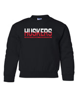 Nebraska Cornhuskers ½ & ½ "HUSKERS" Youth Crewneck Sweatshirt
