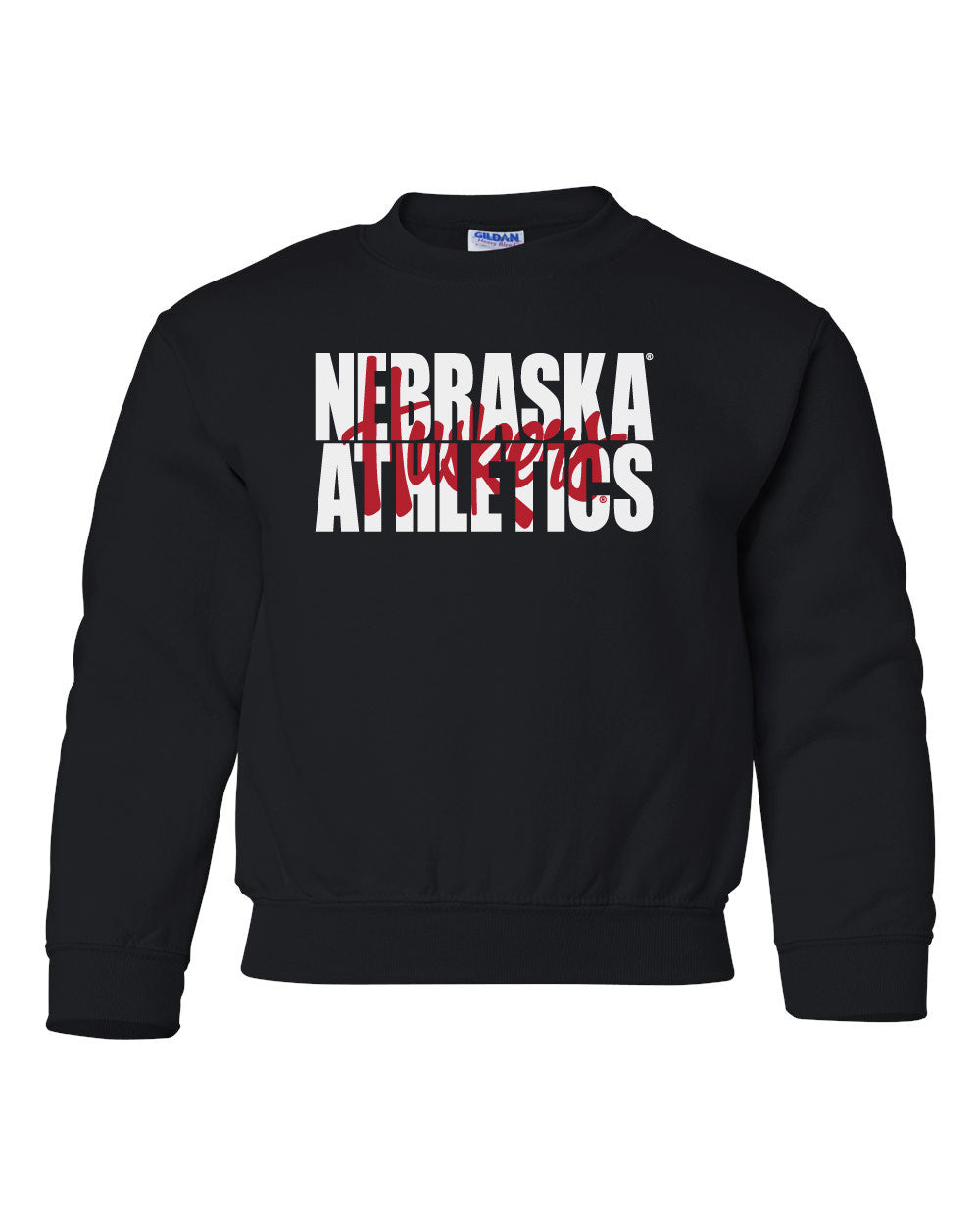 Nebraska Athletics Legacy Script "Huskers" Youth Crewneck Sweatshirt