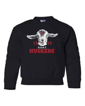 1995 Nebraska Huskers G.O.A.T. (Greatest of all Time) Youth Crewneck Sweatshirt