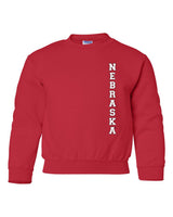 Vertical "NEBRASKA" Youth Crewneck Sweatshirt