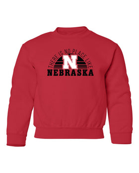 Nebraska Huskers Youth Crewneck Sweatshirt - No Place Like Nebraska