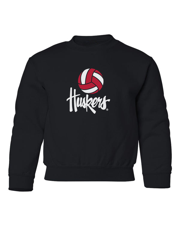 Nebraska Husker Youth Crewneck Sweatshirt - Volleyball Legacy Script Huskers