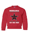 Nebraska Husker Youth Crewneck Sweatshirt - Star Huskers GO BIG RED